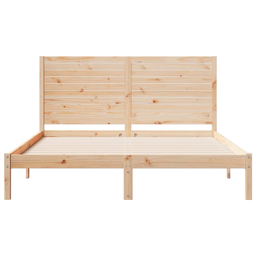 Cama extra longa sem colchão 140x220 cm madeira maciça