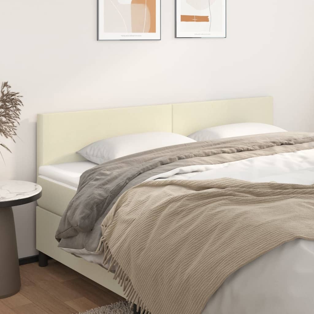 Cabeceiras creme 200x5x78/88 cm couro artificial