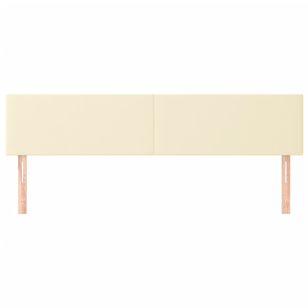 Cabeceiras creme 200x5x78/88 cm couro artificial