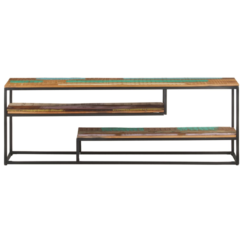 Móvel de TV 130x30x45 cm madeira recuperada maciça
