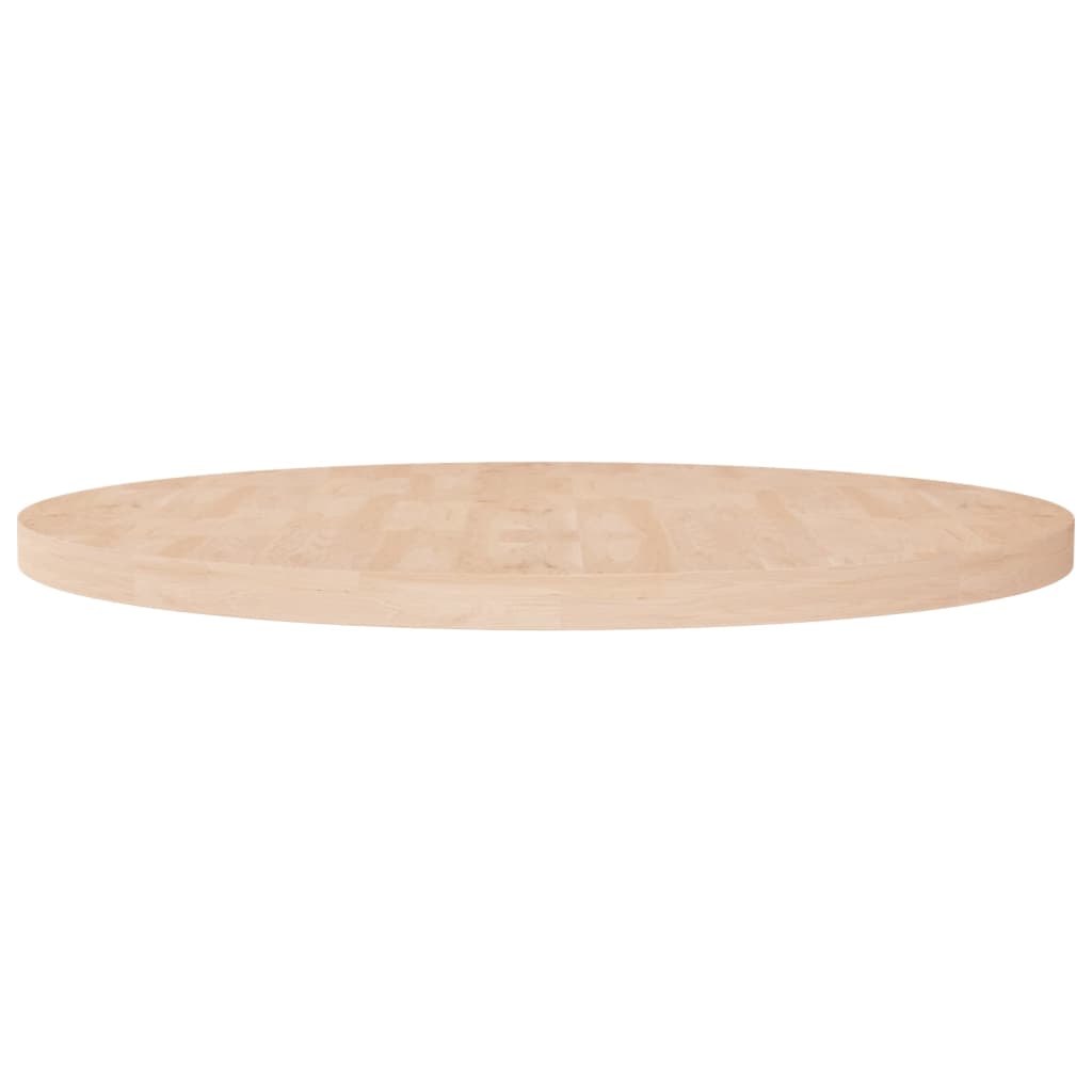 Tampo de mesa redondo ø90x4 cm carvalho maciço não tratado