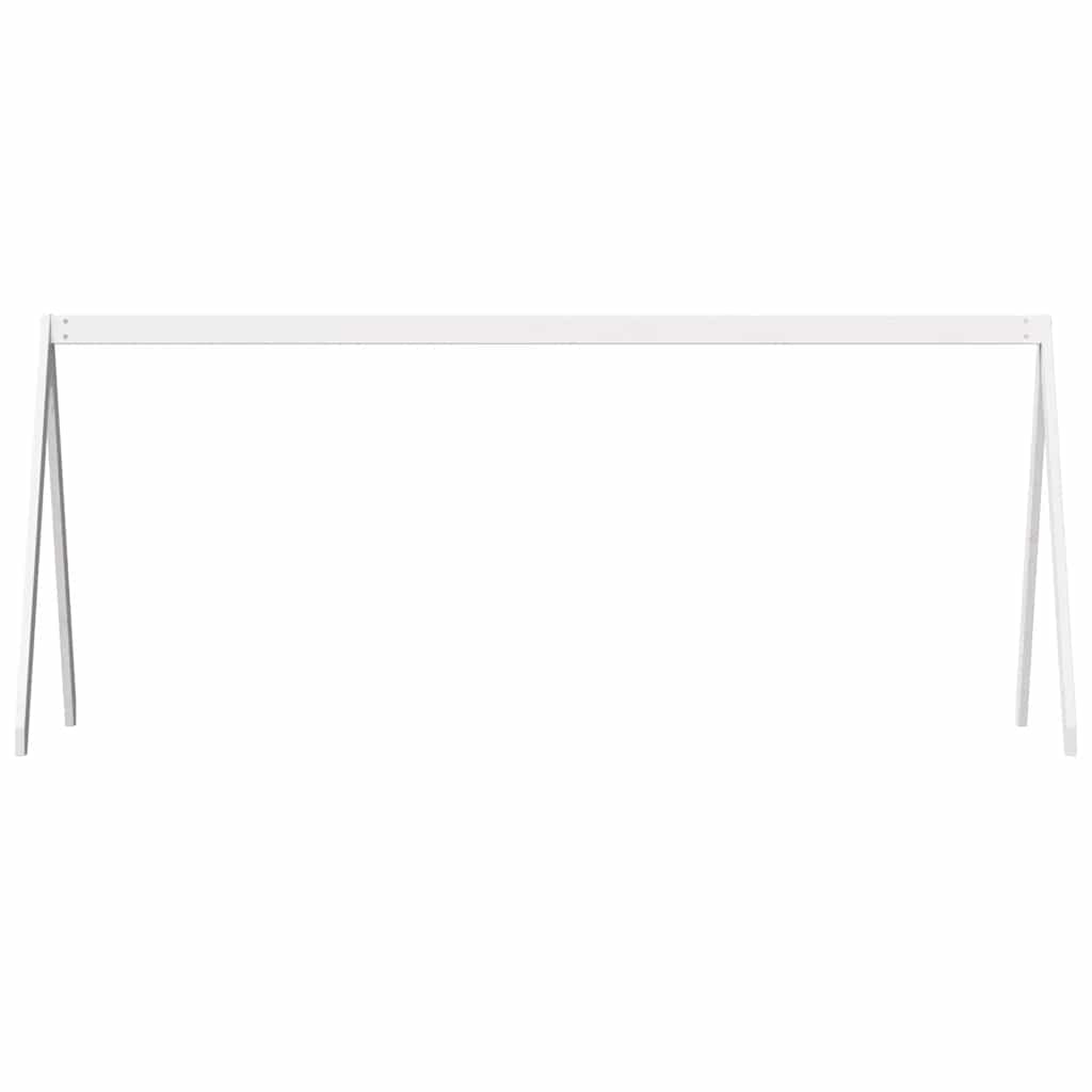Telhado de cama infantil 203x80,5x142 cm pinho maciço branco