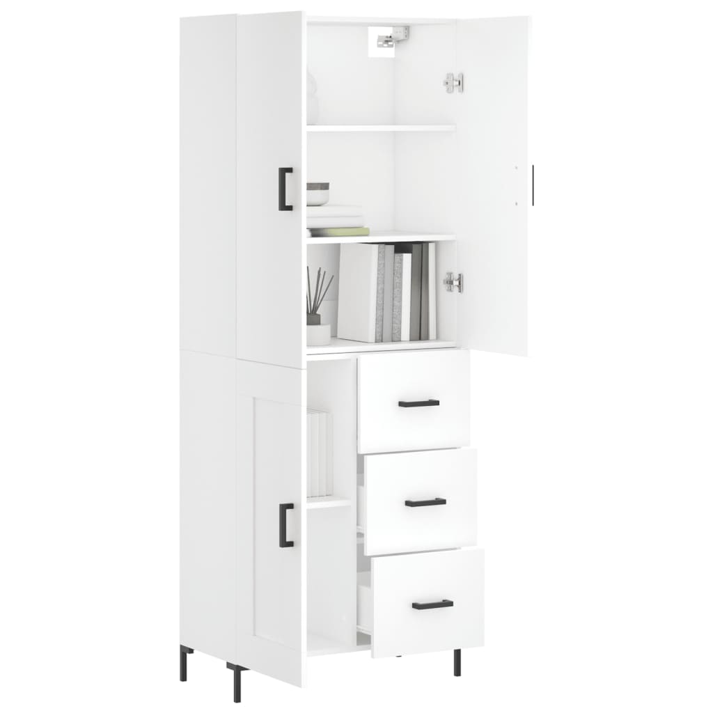 Armário alto 69,5x34x180 cm derivados de madeira branco