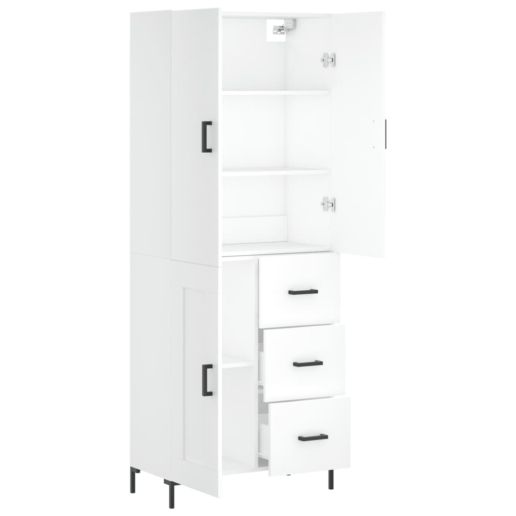 Armário alto 69,5x34x180 cm derivados de madeira branco