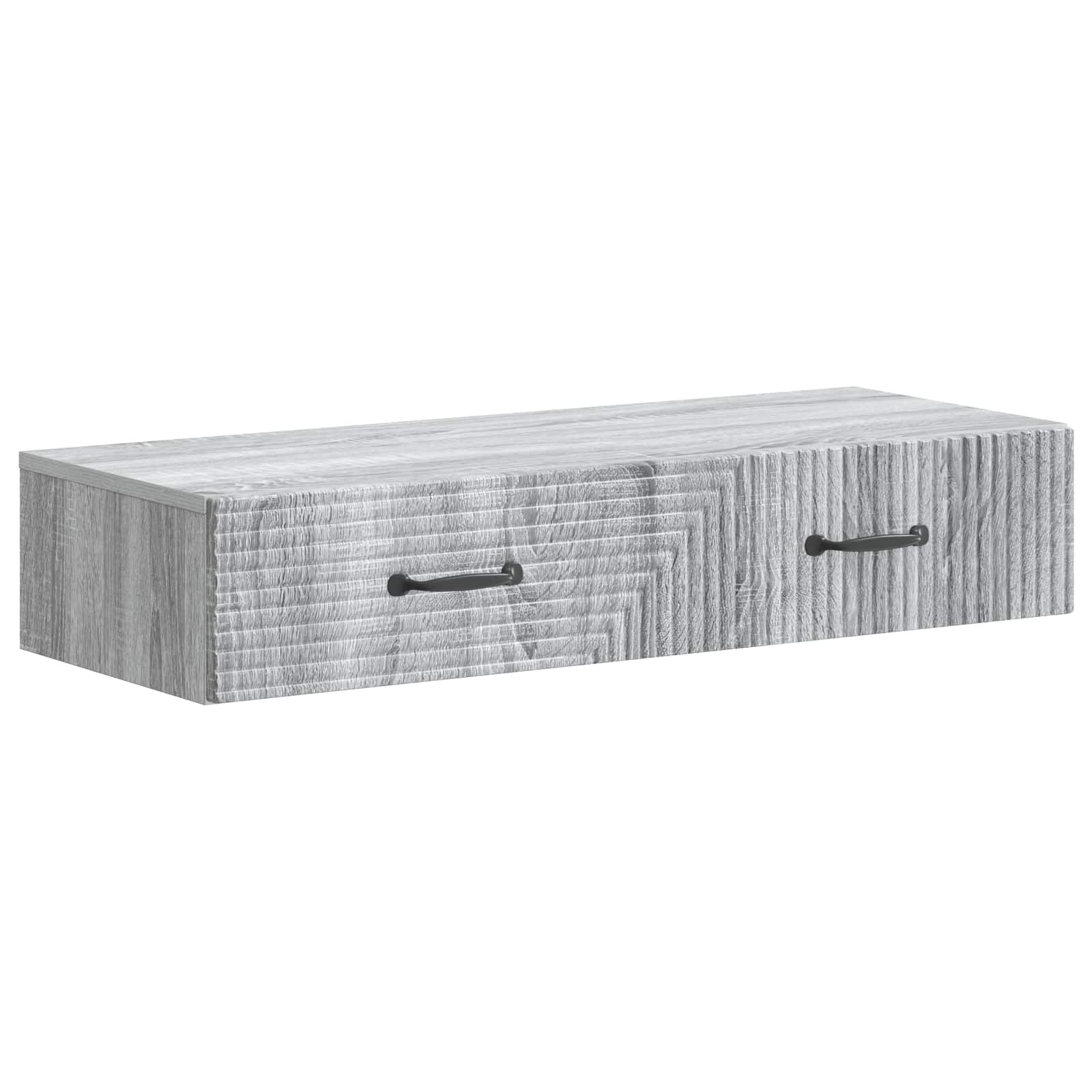 Mesa lateral de parede sonoma cinzento 87,5 x 34,5 x 17 cm