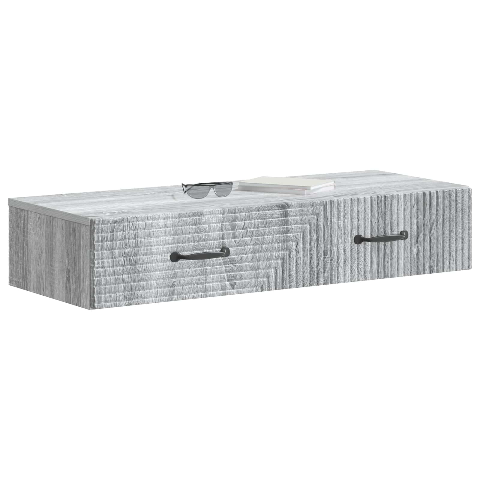 Mesa lateral de parede sonoma cinzento 87,5 x 34,5 x 17 cm