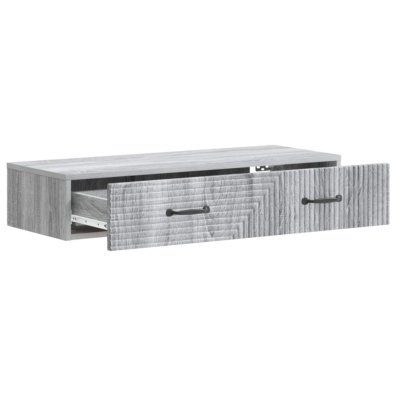 Mesa lateral de parede sonoma cinzento 87,5 x 34,5 x 17 cm
