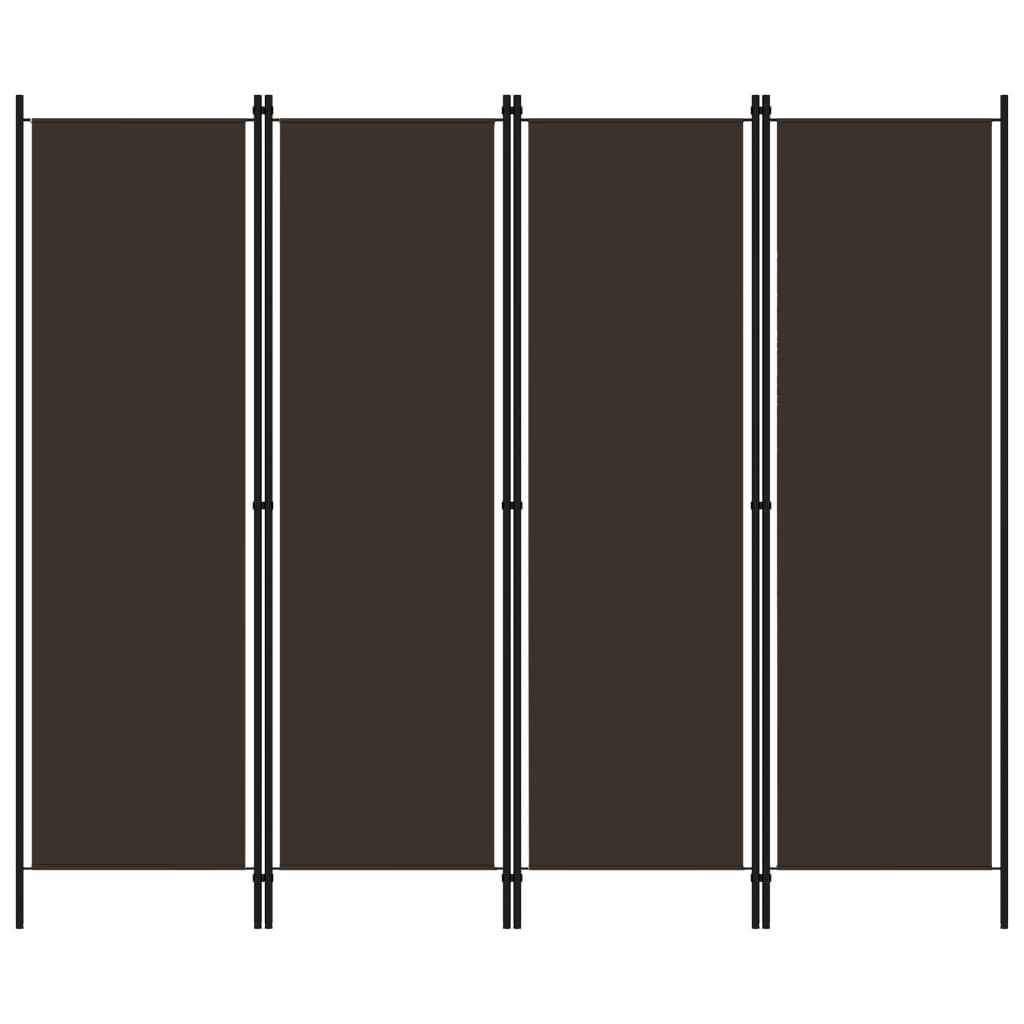 Divisória de quarto com 4 painéis 200x180 cm castanho