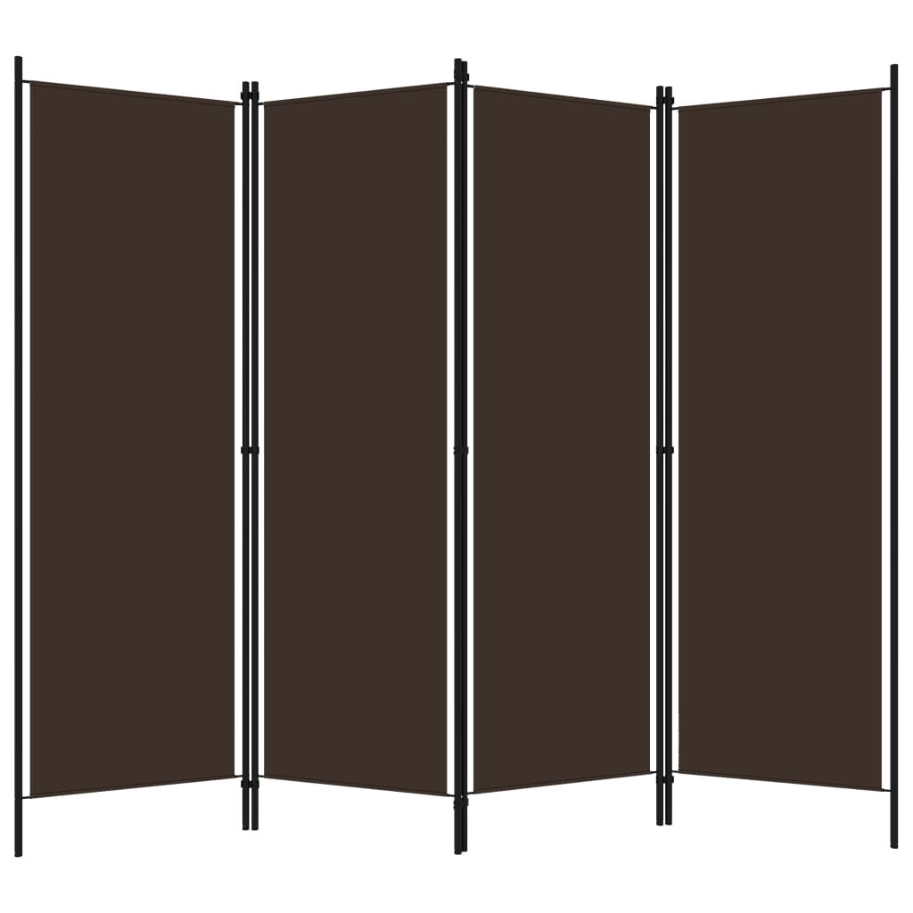 Divisória de quarto com 4 painéis 200x180 cm castanho