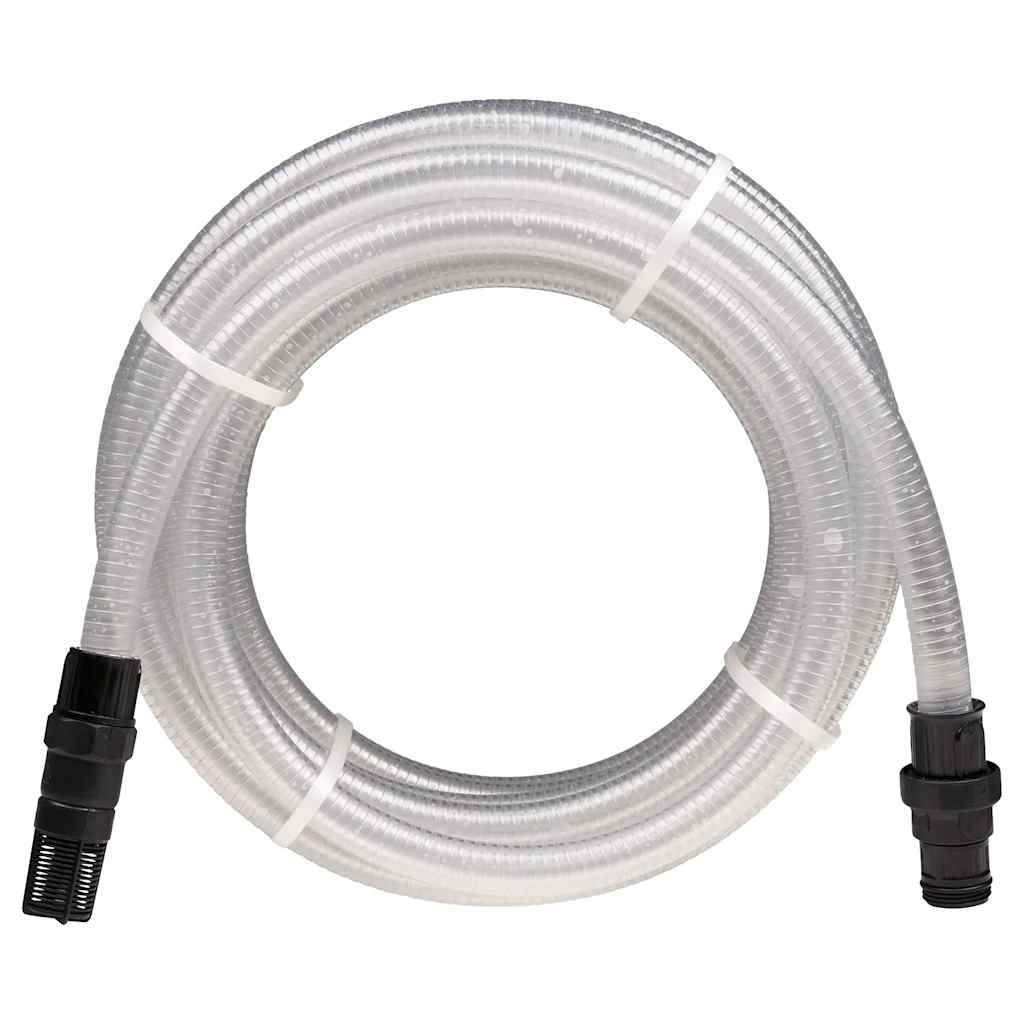 Mangueira de sucção com conectores PVC 1" 10 m PVC transparente