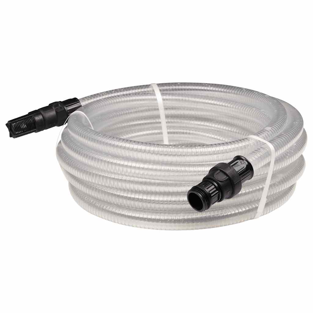 Mangueira de sucção com conectores PVC 1" 10 m PVC transparente