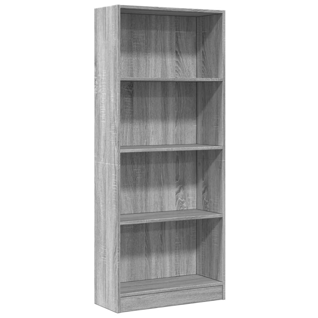 Estante 60x24x143 cm derivados de madeira cinzento sonoma