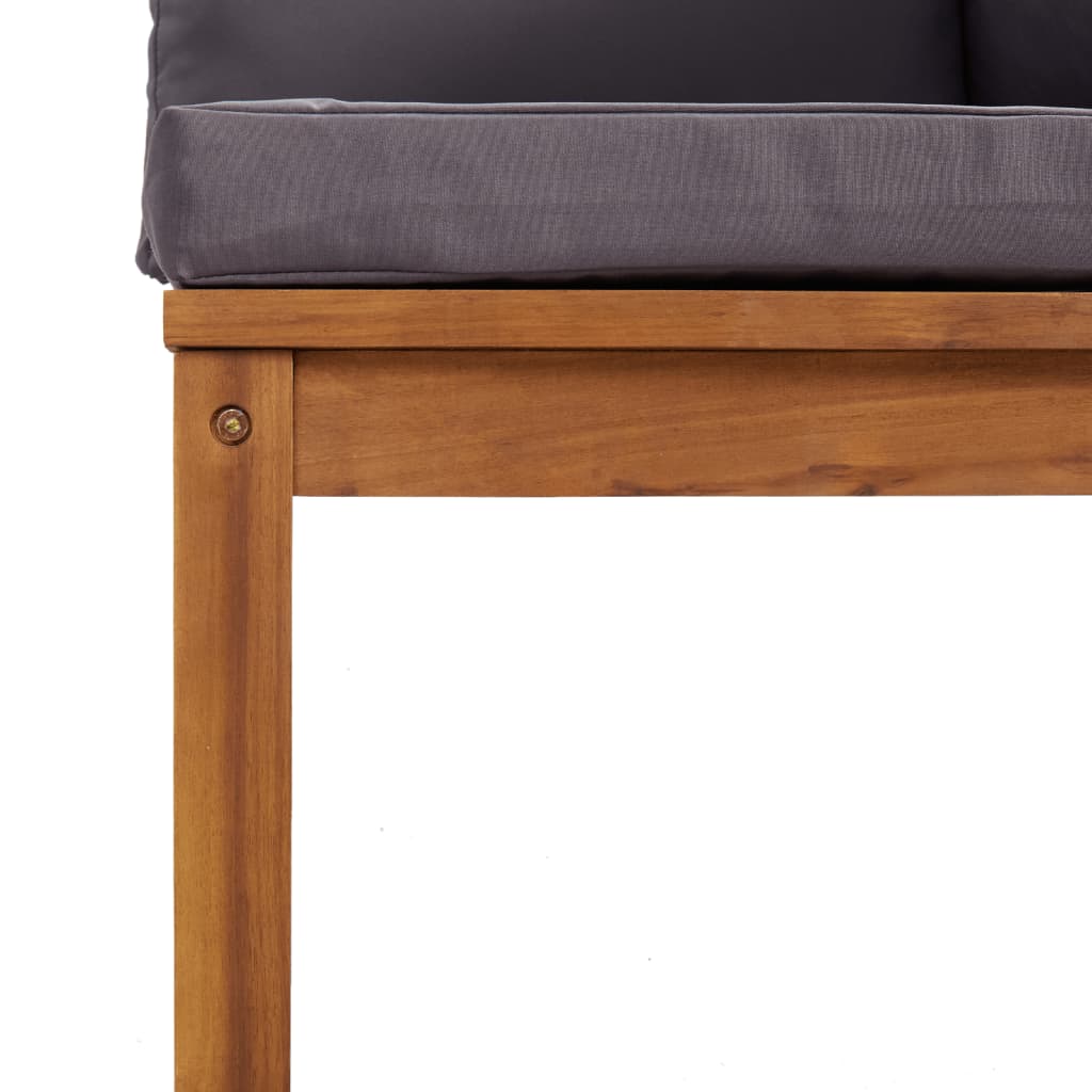 3 Pcs conjunto de lounge de jardim com almofadões acácia maciça