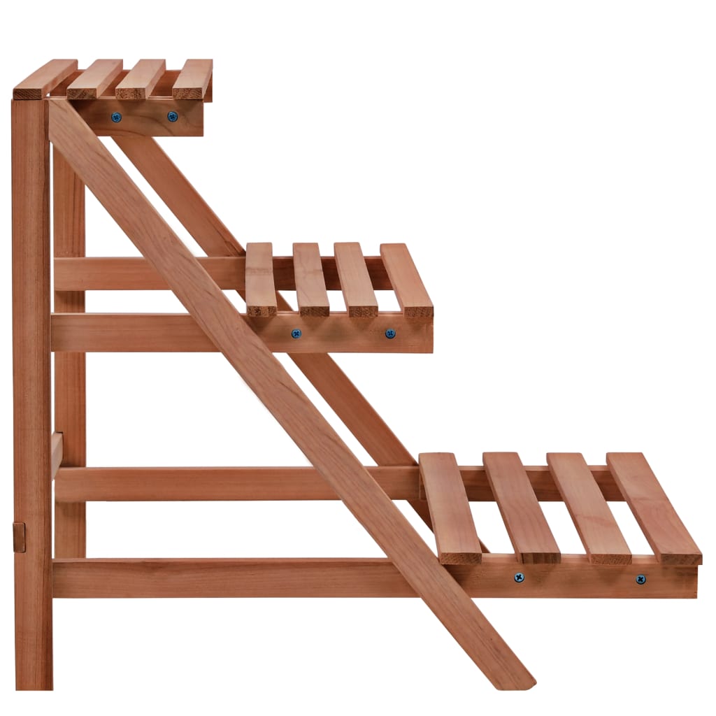 Suporte para plantas de 3 níveis madeira de cedro 48x45x40 cm