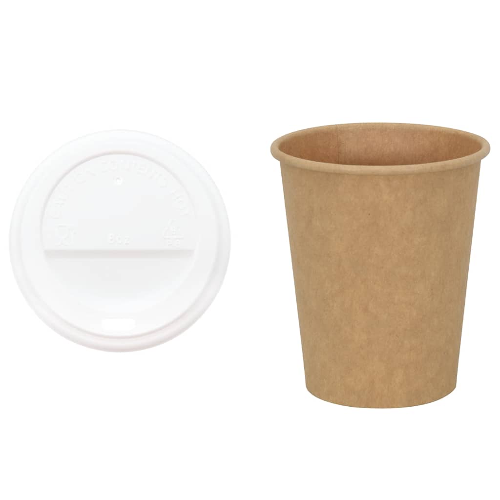 Copos de café de papel com tampas 1000 pcs 8oz 200ml