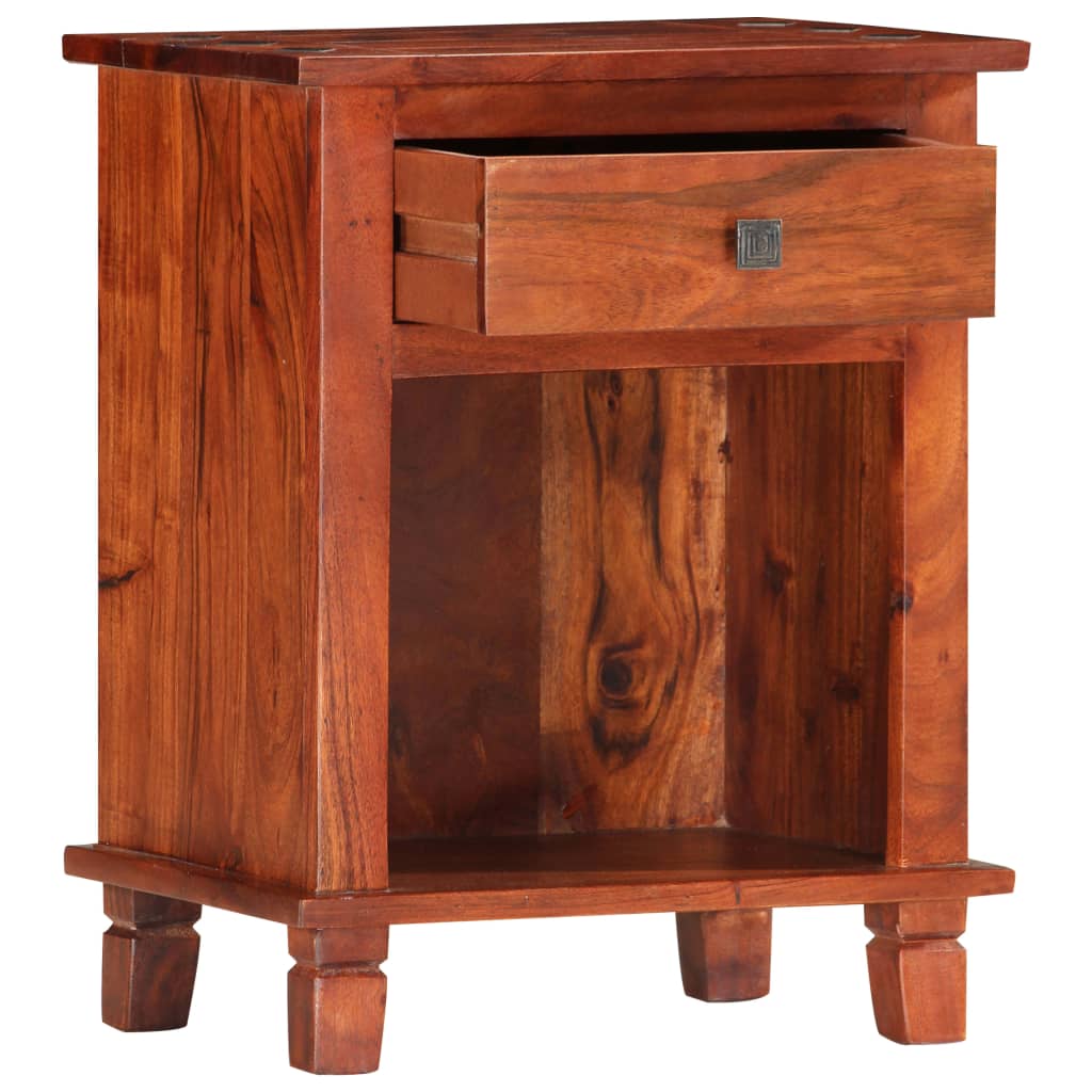 Mesa de cabeceira 40x30x50 cm madeira de acácia maciça
