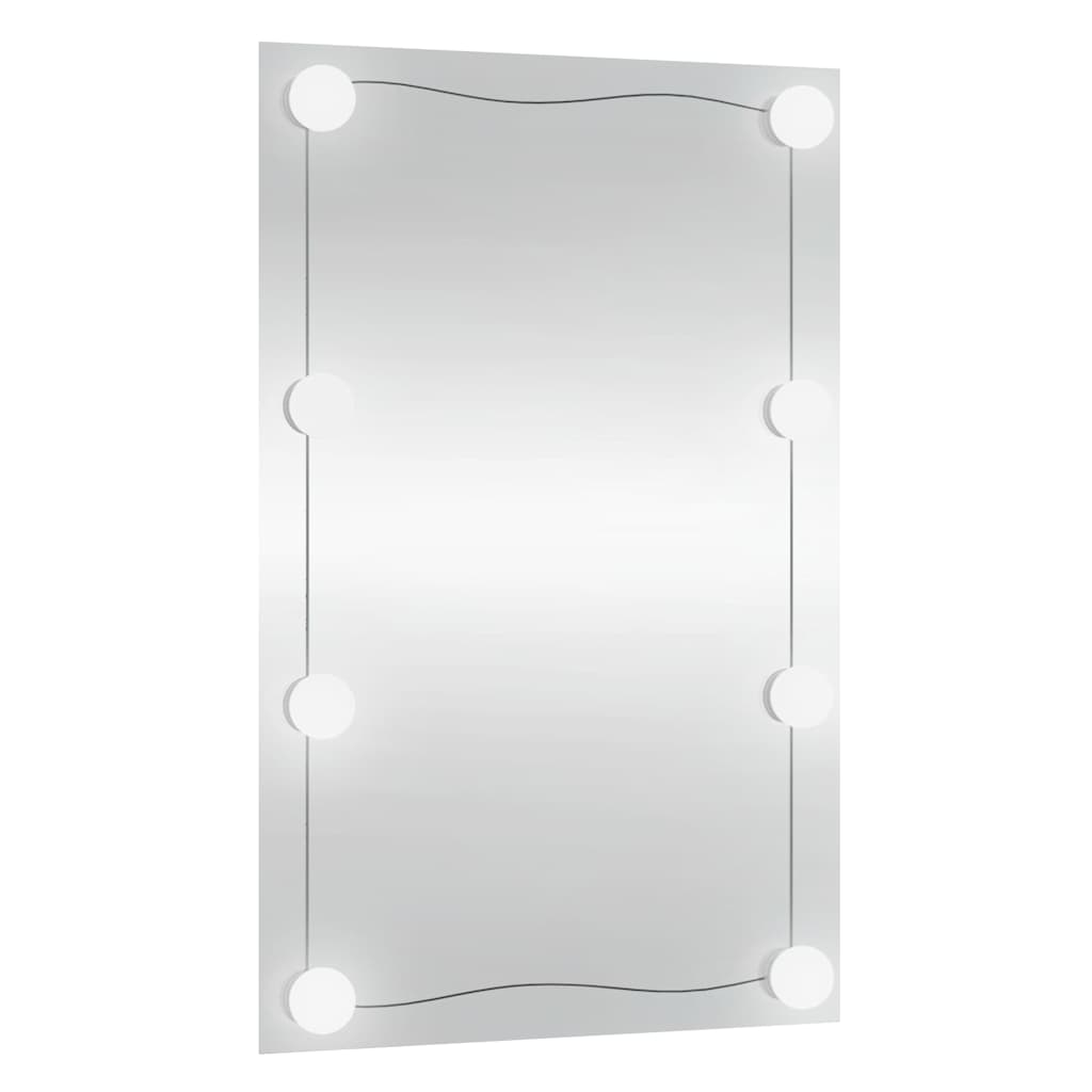 Espelho de parede retangular com luzes LED 40x60 cm vidro