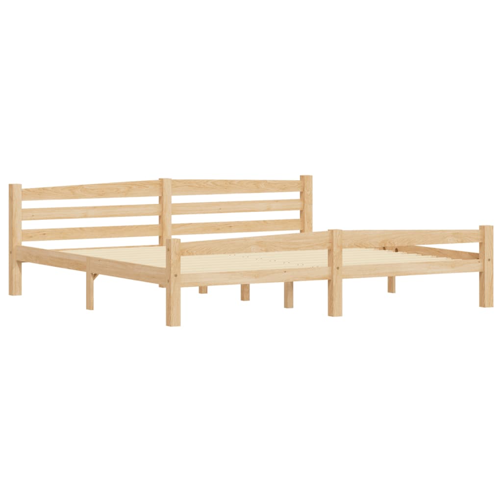 Estrutura de cama 200x200 cm madeira de pinho maciça