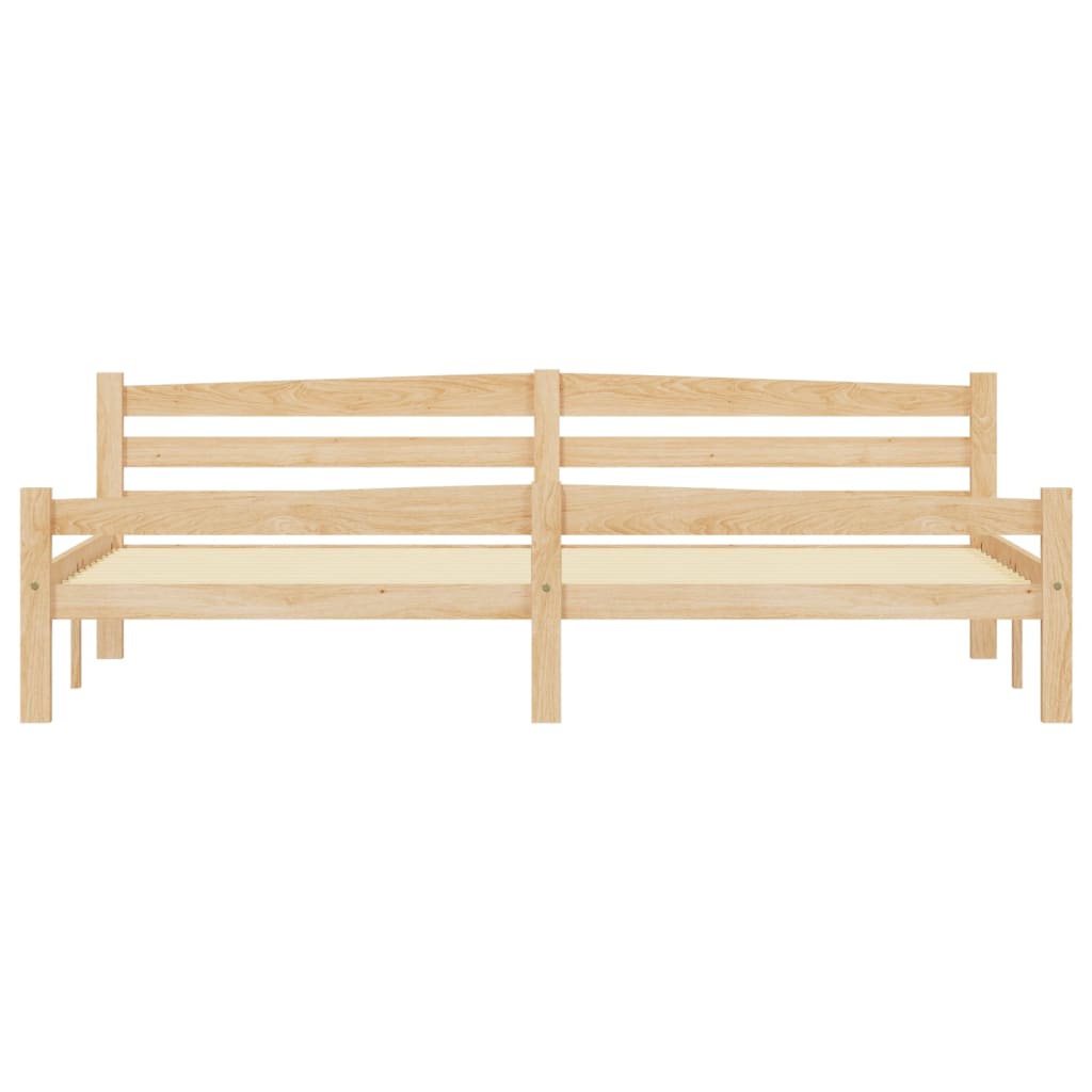 Estrutura de cama 200x200 cm madeira de pinho maciça