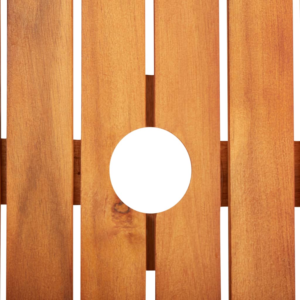 7 Pcs conjunto de jantar p/ jardim c/ almofadões acácia maciça