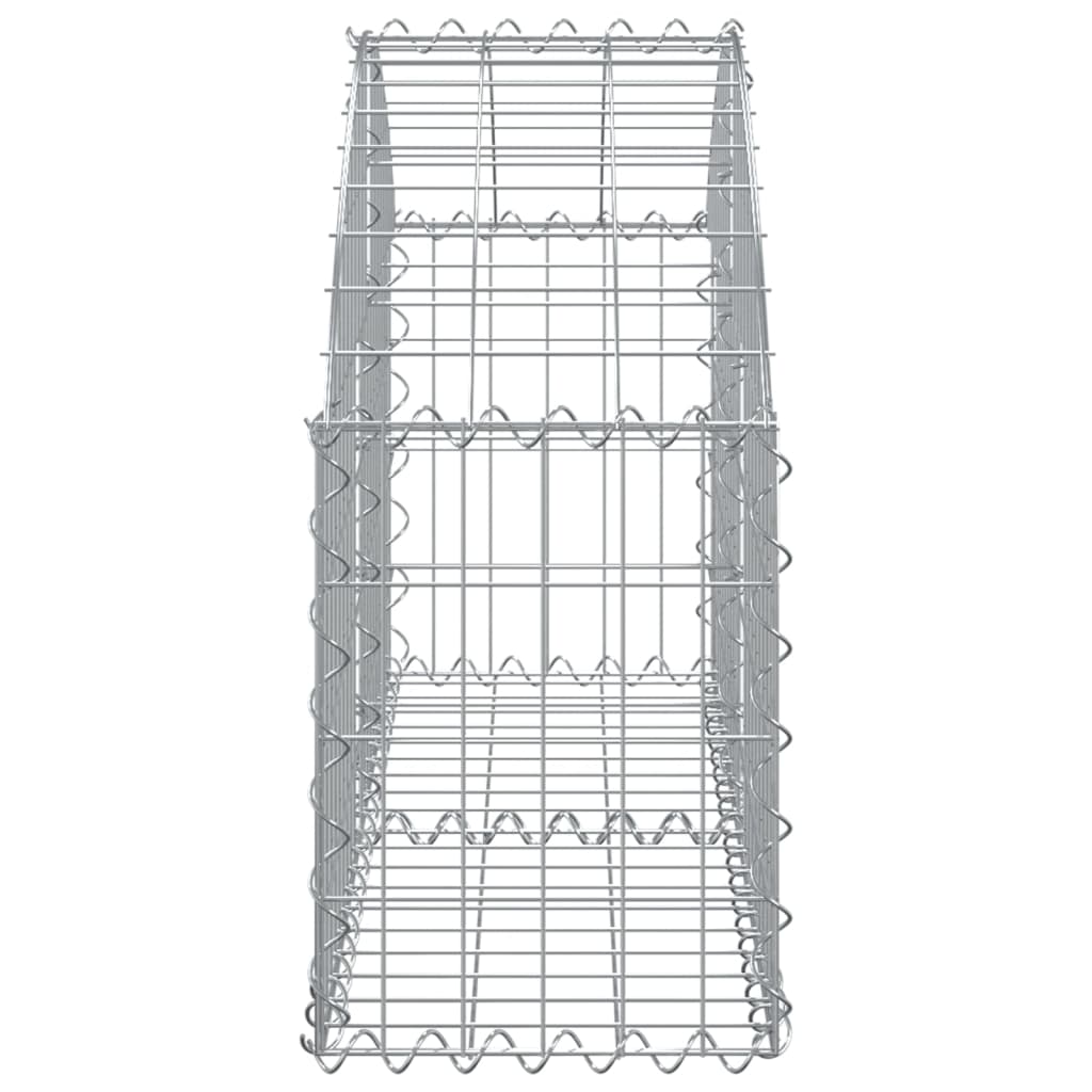 Cesto gabião arqueado 100x30x40/60 cm ferro galvanizado