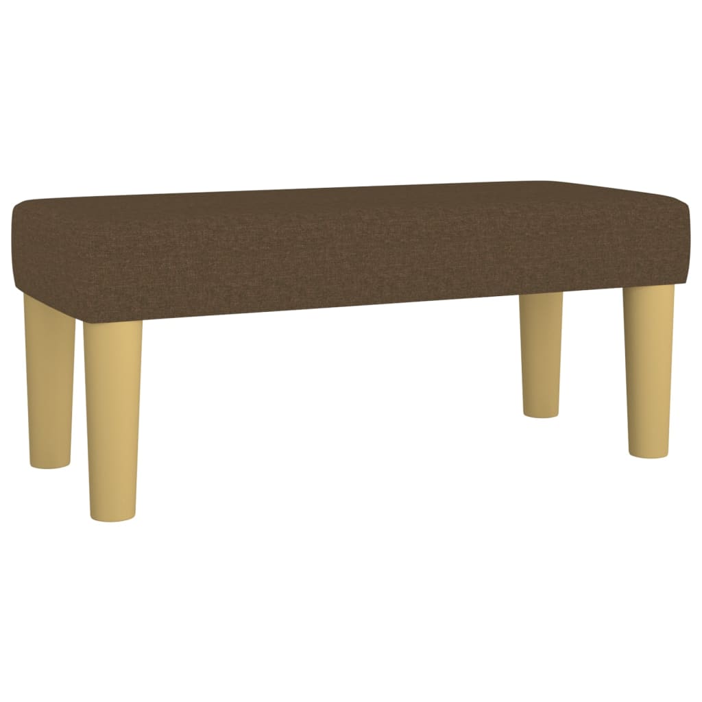 Banco 70x30x30 cm tecido castanho-escuro