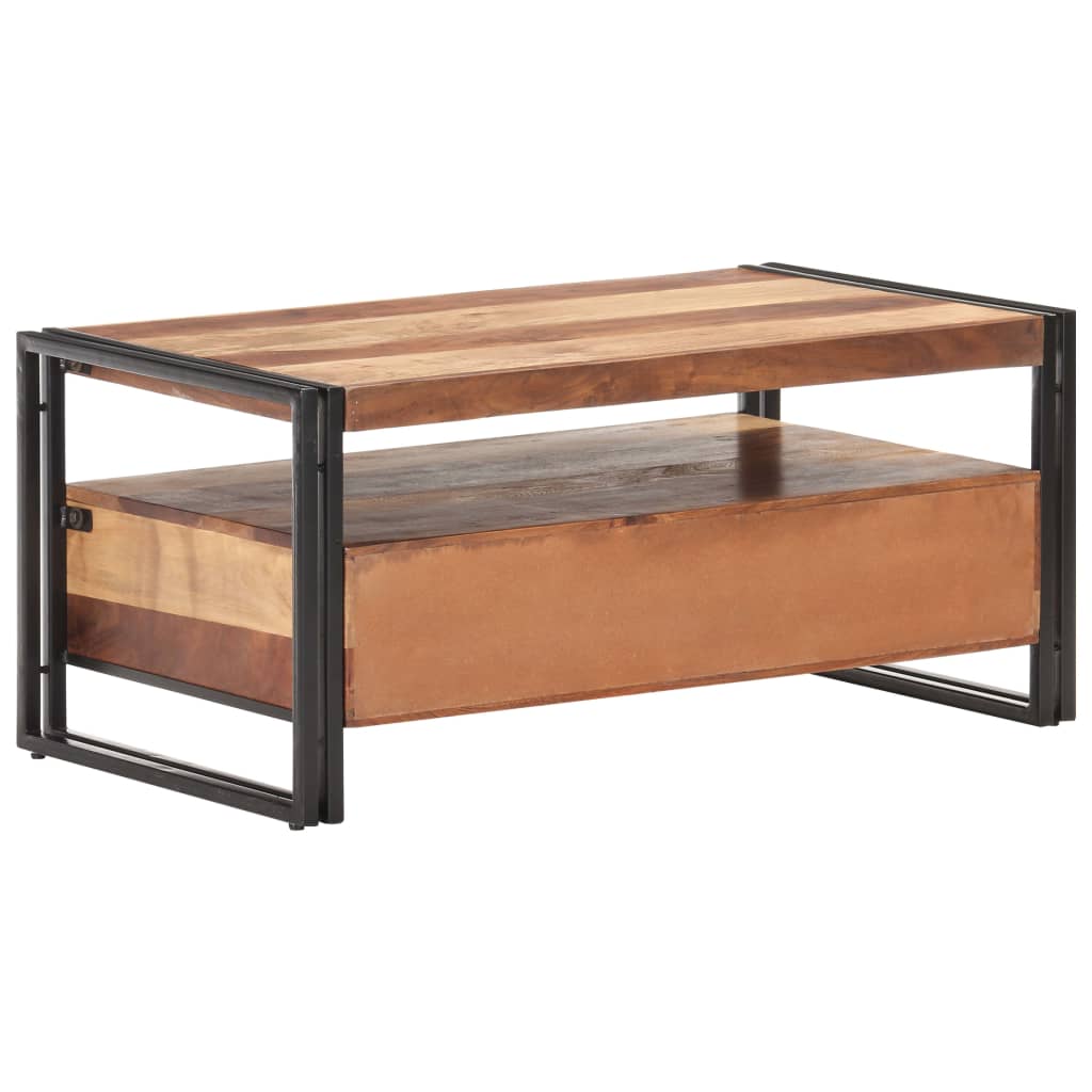 Mesa de centro 100x55x45 cm madeira de acácia maciça