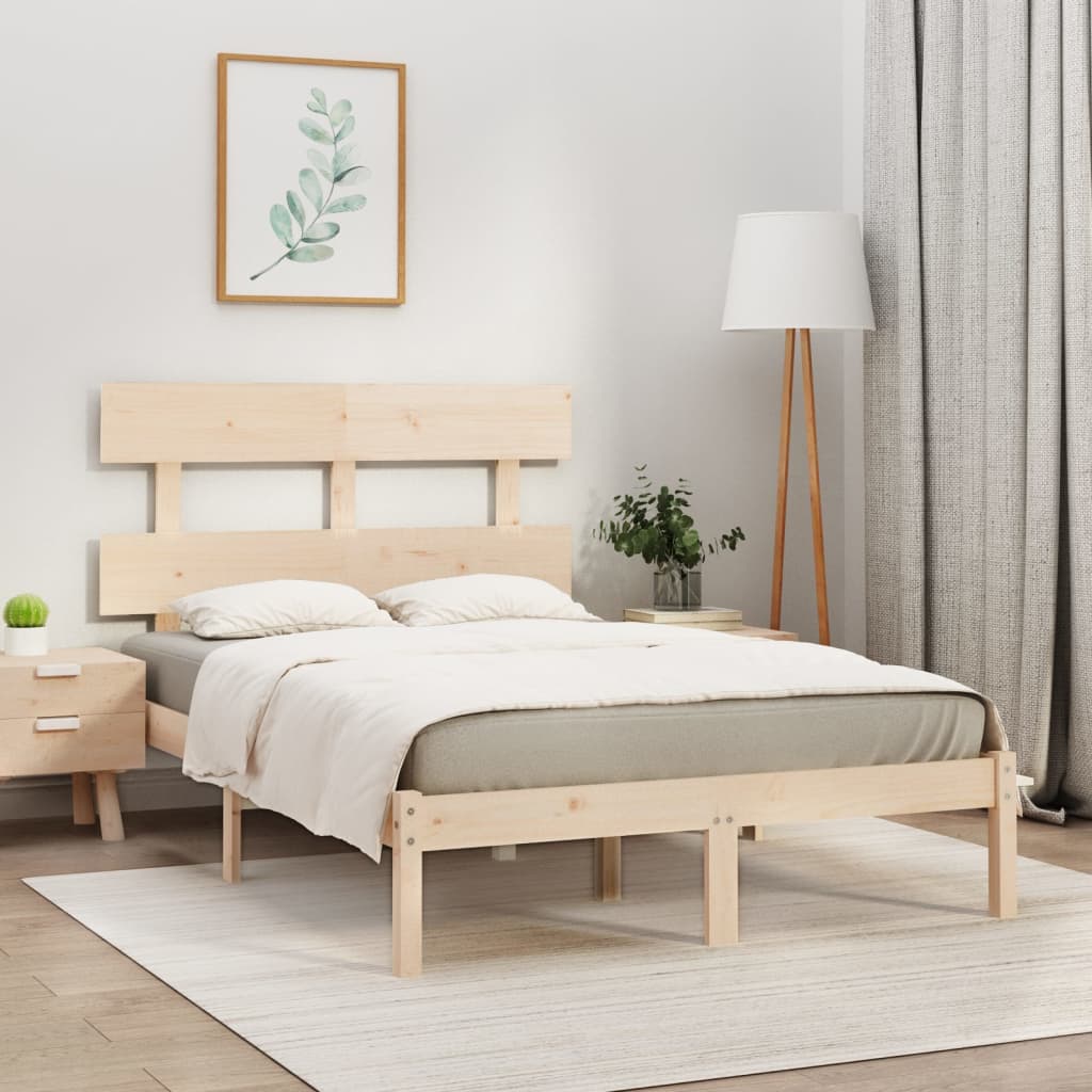 Estrutura de cama 160x200 cm madeira maciça