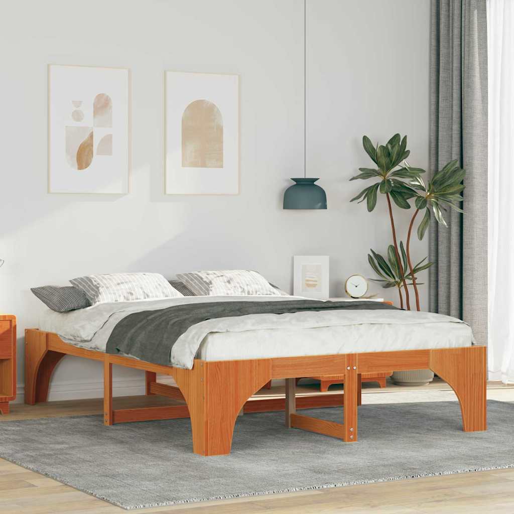 Estrutura da cama castanho 160 x 200 cm