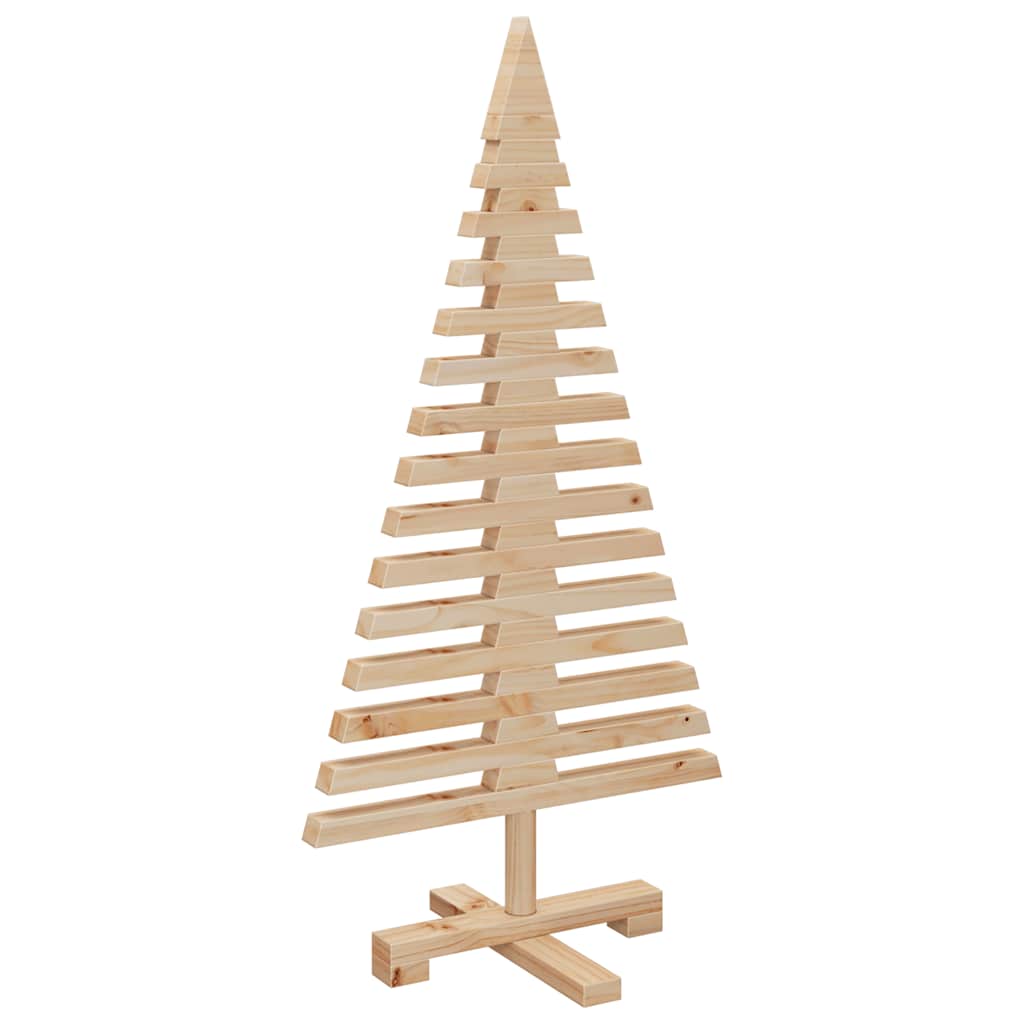Árvore de natal decorativa 90 cm madeira de pinho maciça