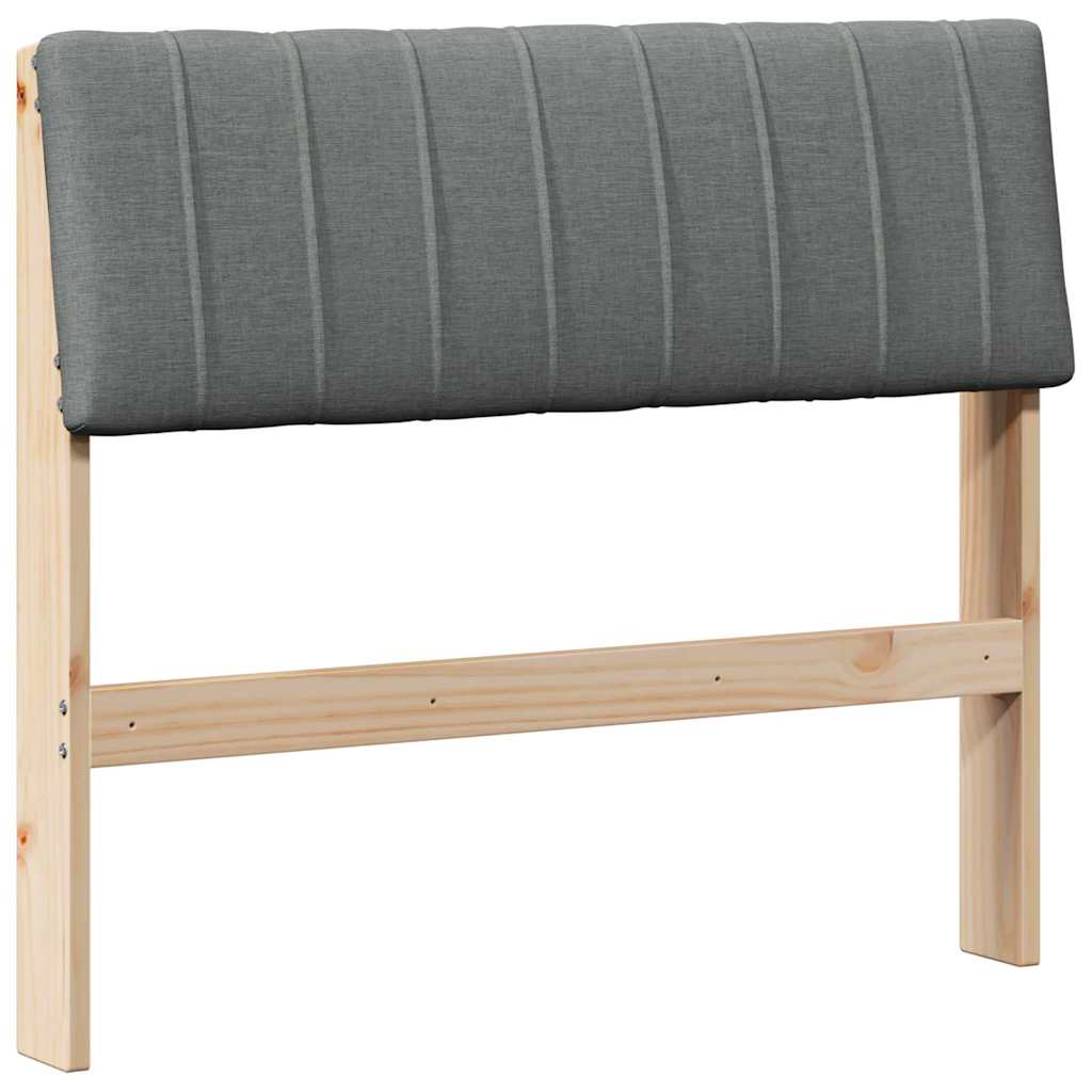 Cabeceira estofada cinza escuro 90 cm