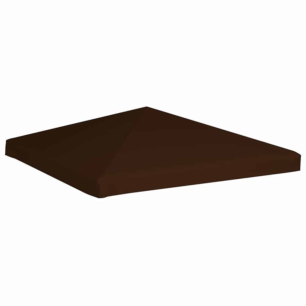 Cobertura de gazebo 310 g/m² 3x3 m castanho