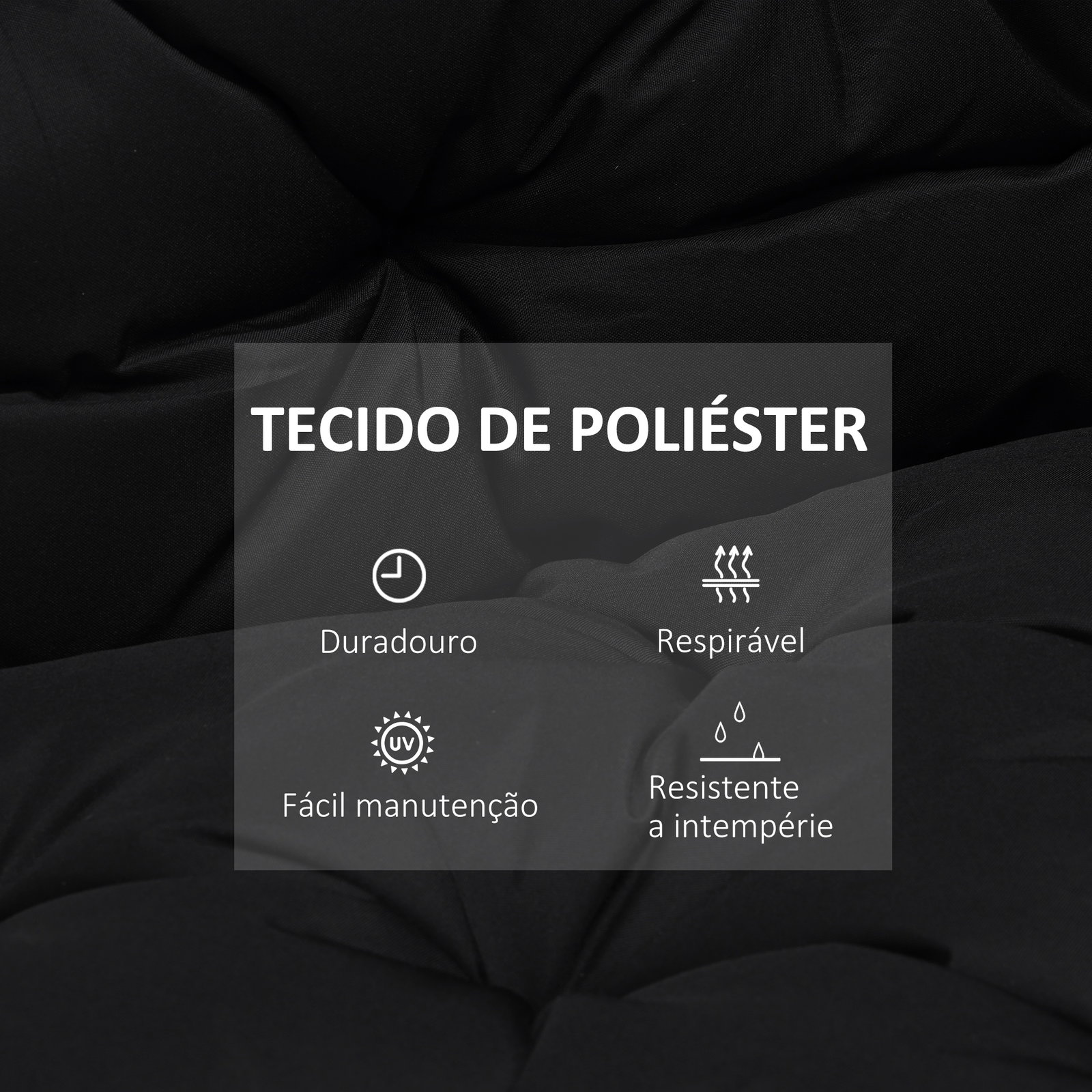 Almofada para banco com encosto 100x98x8 cm almofada de banco de 3 lugares com 6 cordões de fixação para jardim