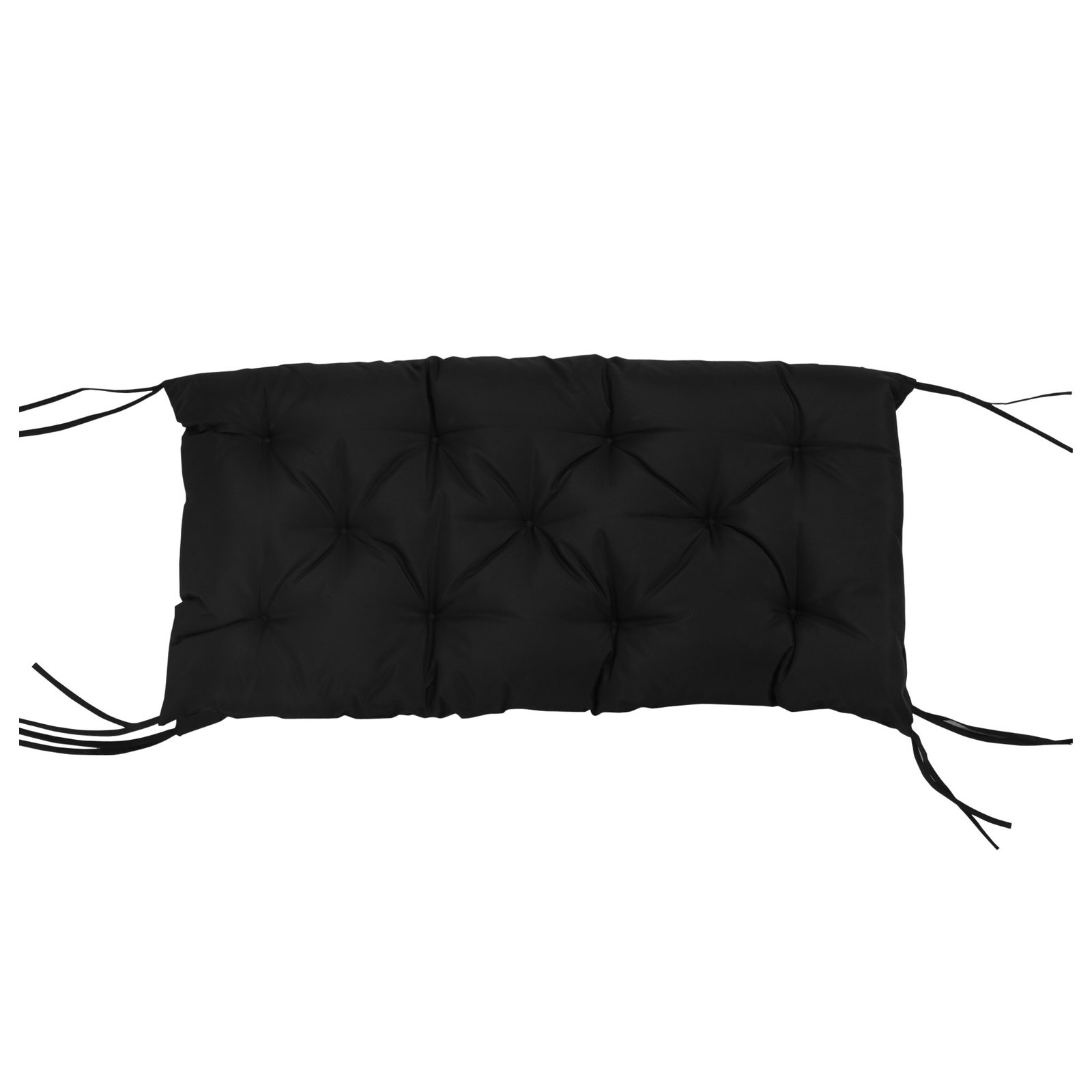 Almofada para banco com encosto 100x98x8 cm almofada de banco de 3 lugares com 6 cordões de fixação para jardim