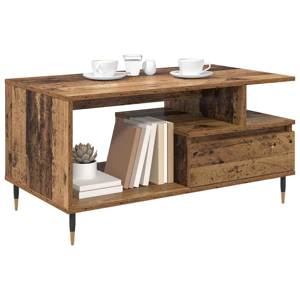 Mesa de centro madeira antiga 90 x 49 x 45 cm