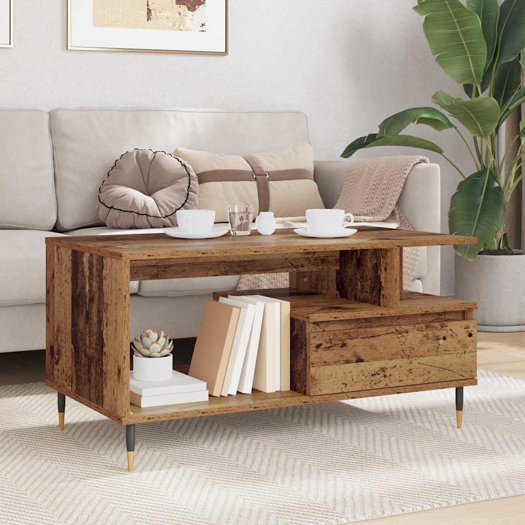 Mesa de centro madeira antiga 90 x 49 x 45 cm