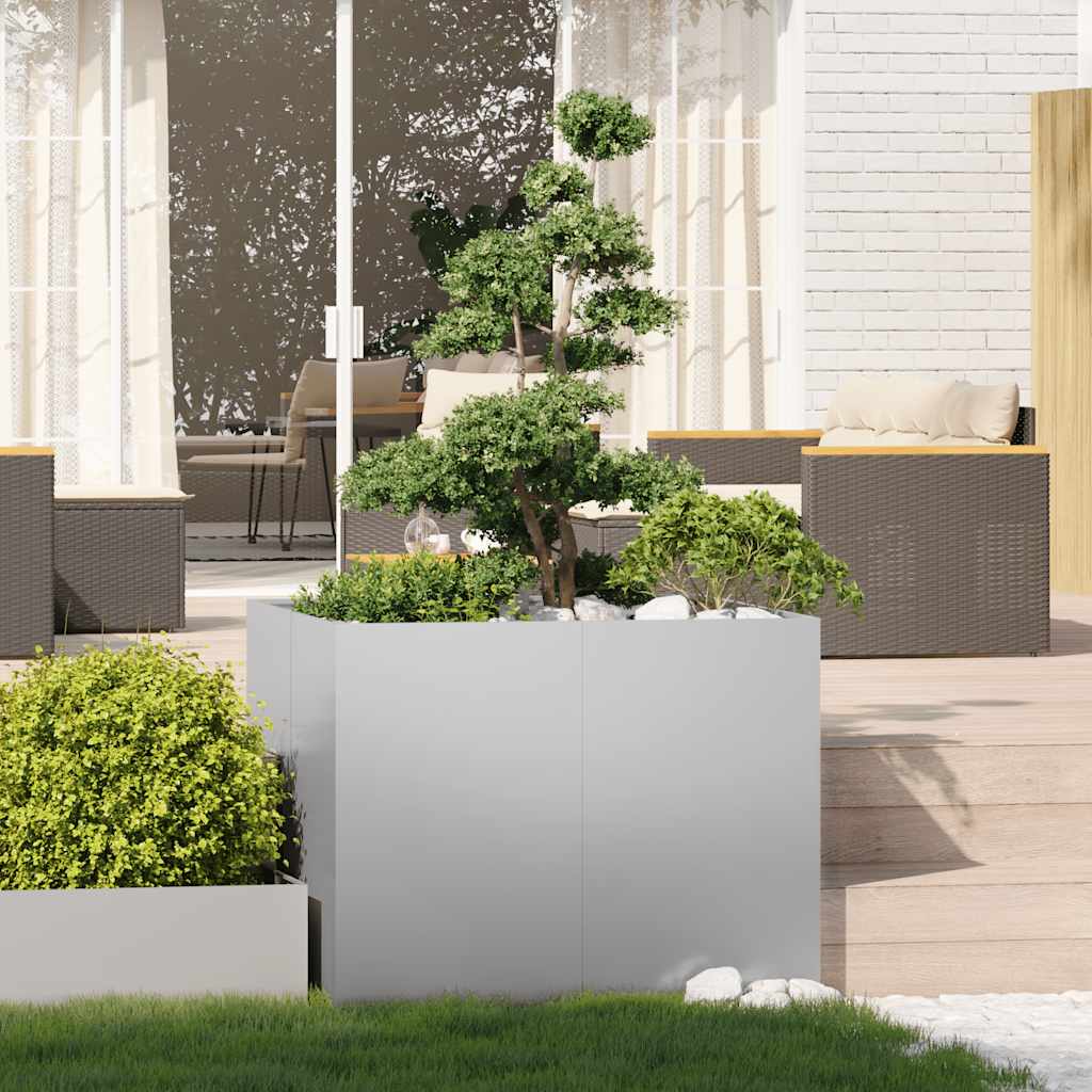 Planter 100x100x80 cm aço galvanizado