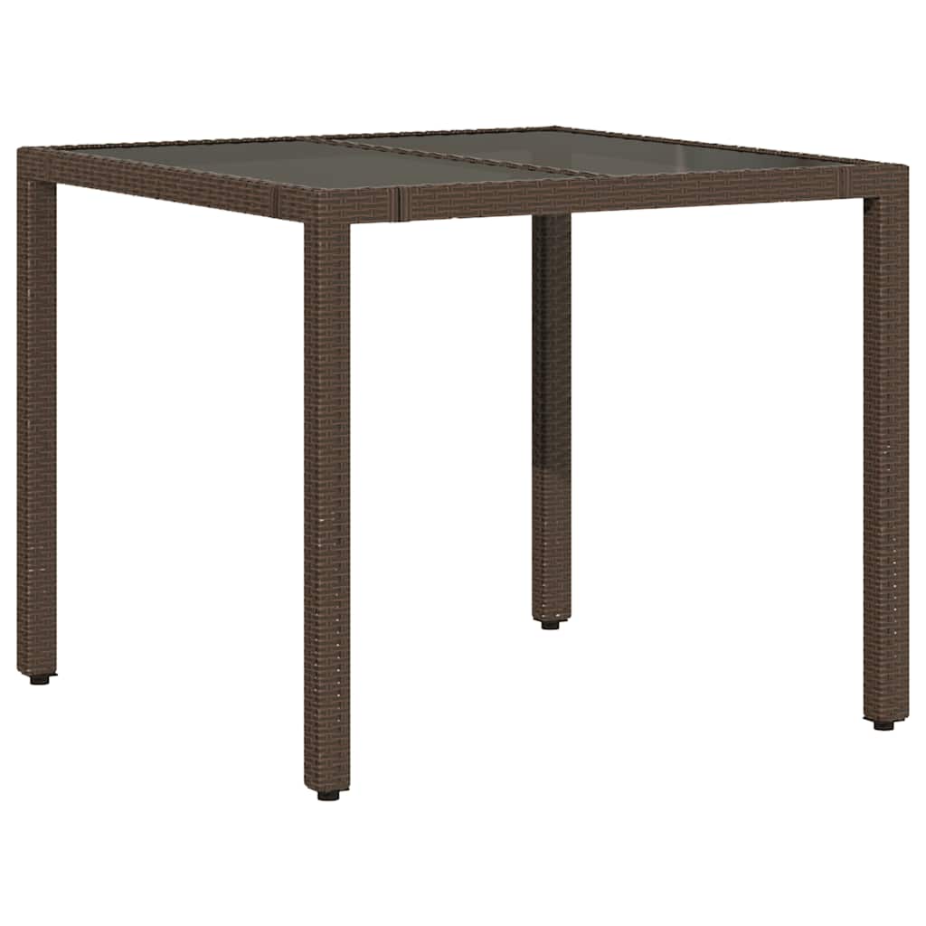 5 Pcs conjunto jantar p/ jardim c/ almofadões vime PE castanho