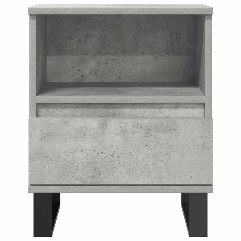 Mesas de cabeceira 2 pcs derivados de madeira cinzento cimento