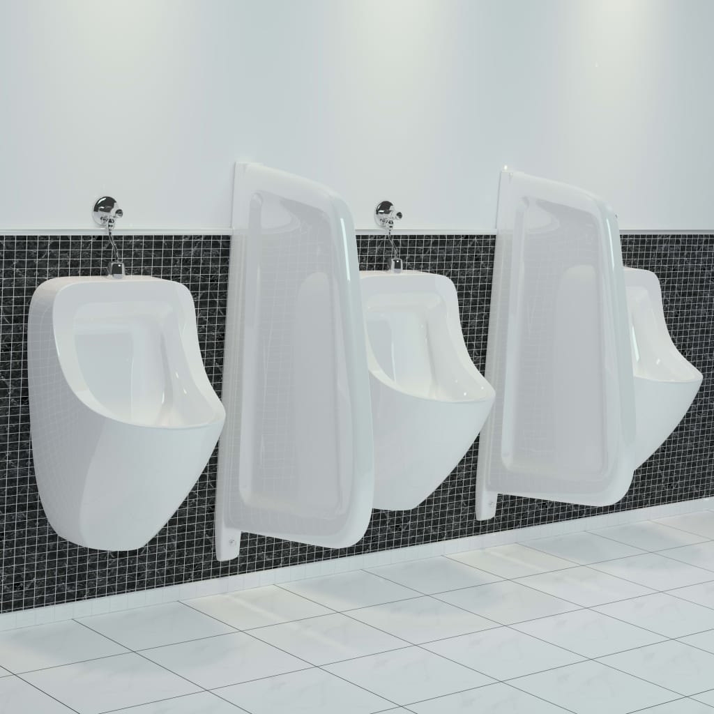 Divisória de privacidade p/ urinol de parede cerâmica branco