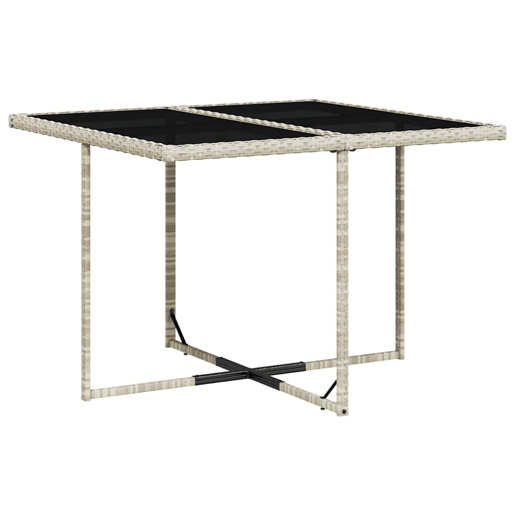 9 Pcs conjunto de jantar p/ jardim c/ almofadões cinzento claro