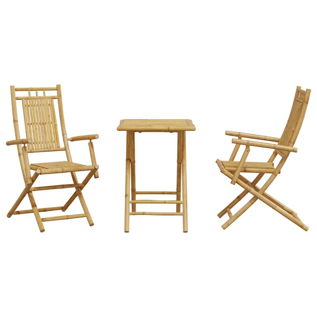 3 Pcs conjunto de bistrô em bambu