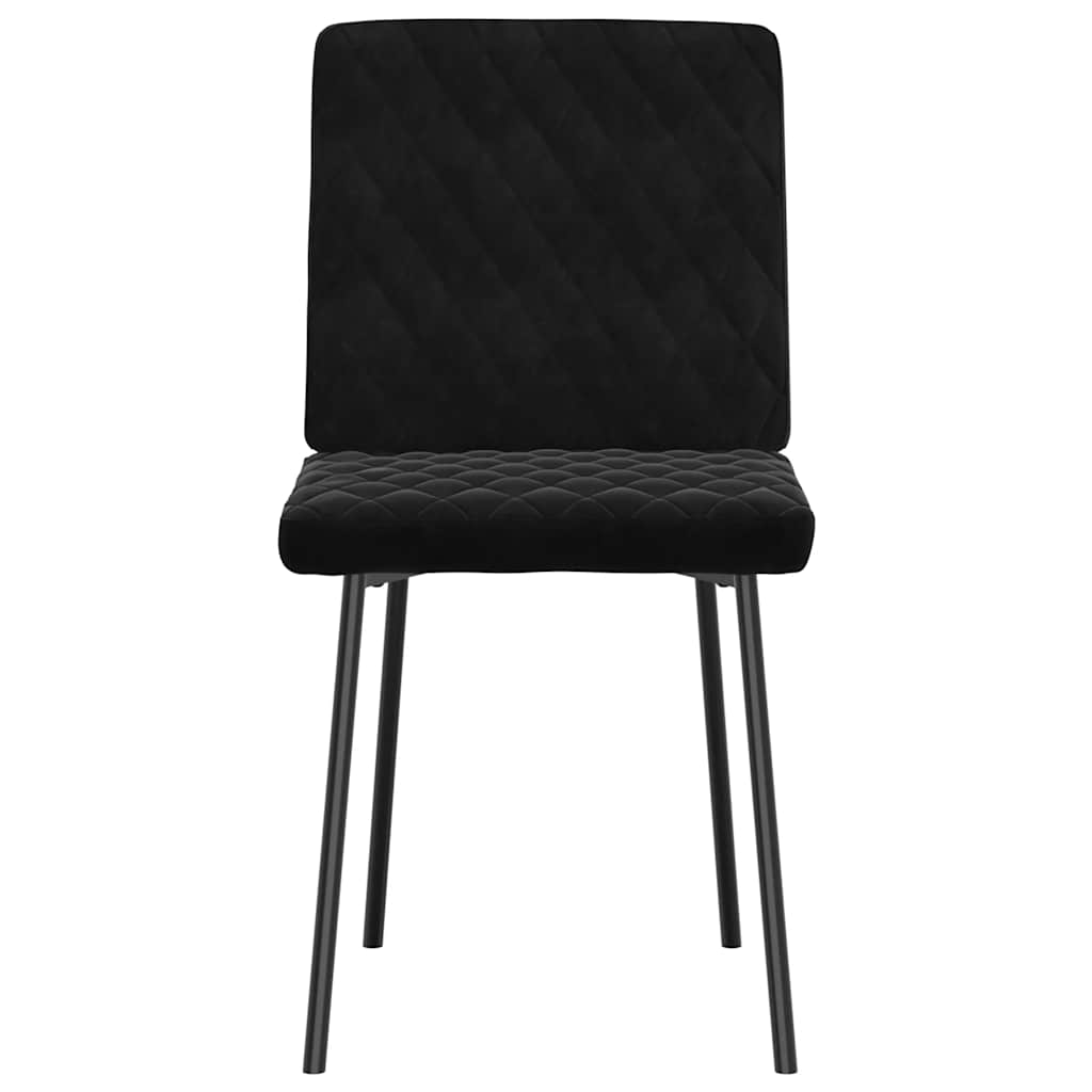 Cadeiras de jantar 4 pcs veludo preto