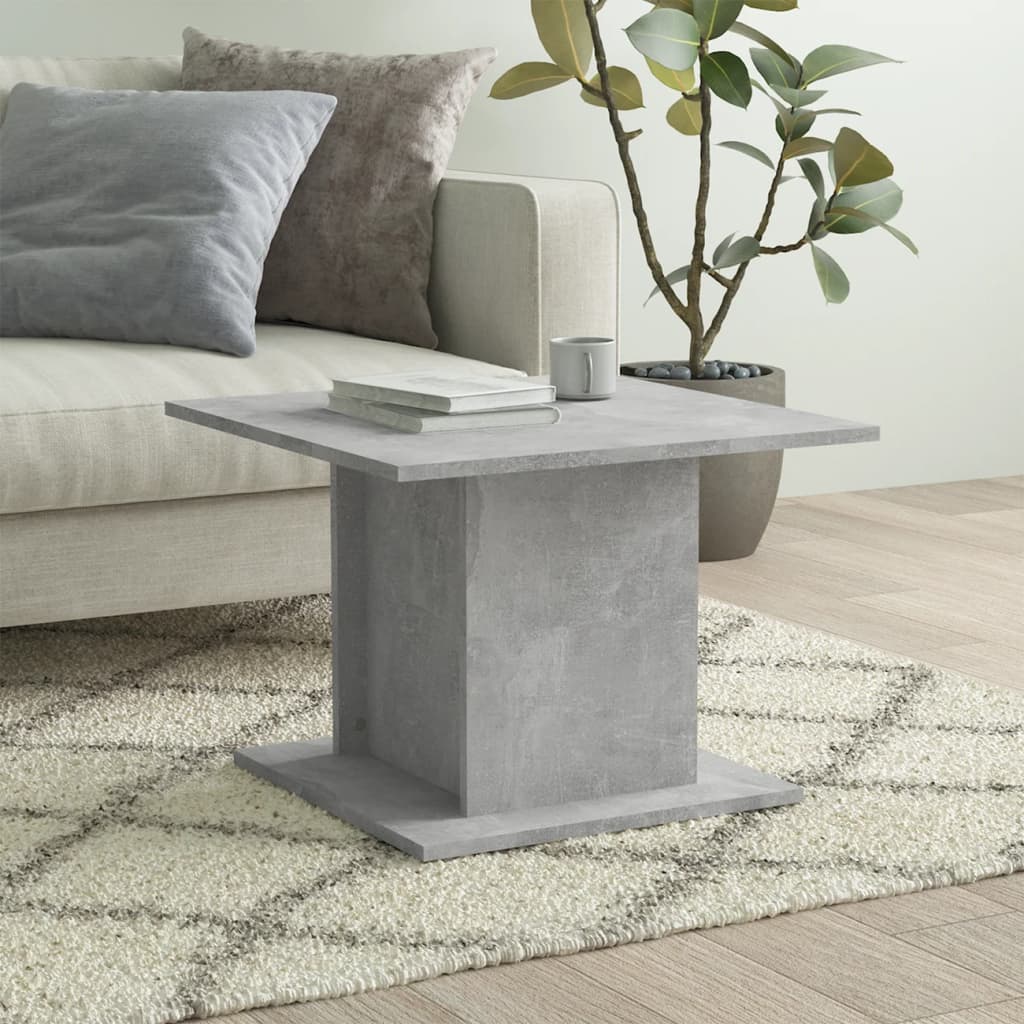 Mesa de centro 55,5x55,5x40 cm derivados madeira cinza-cimento