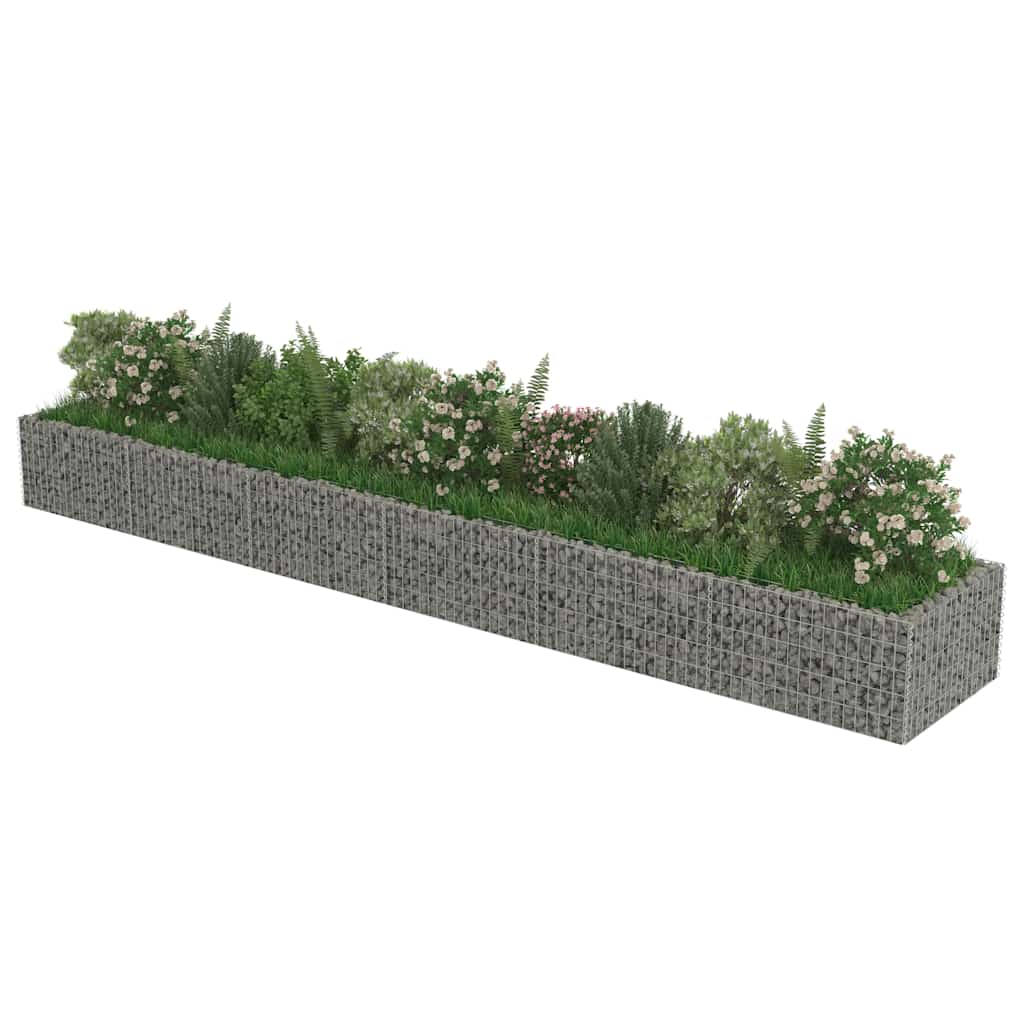 Canteiro elevado/cesto gabião 540x90x50 cm aço galvanizado