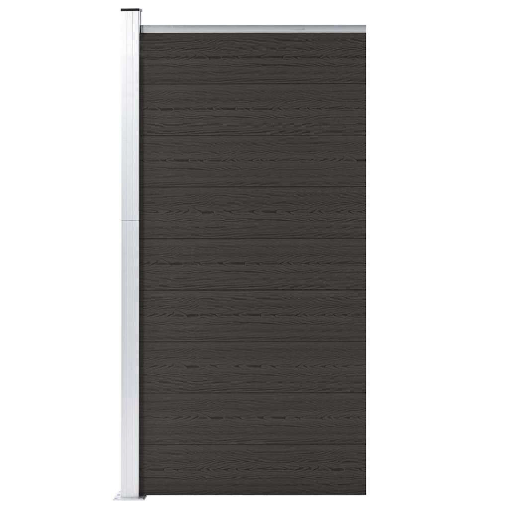 Painel de cerca 95x186 cm wpc preto