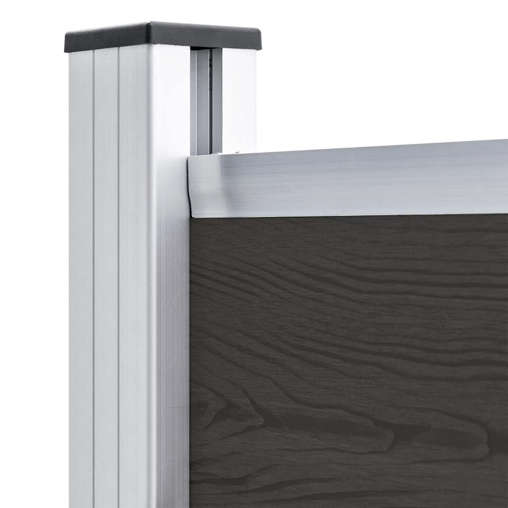 Painel de cerca 95x186 cm wpc preto