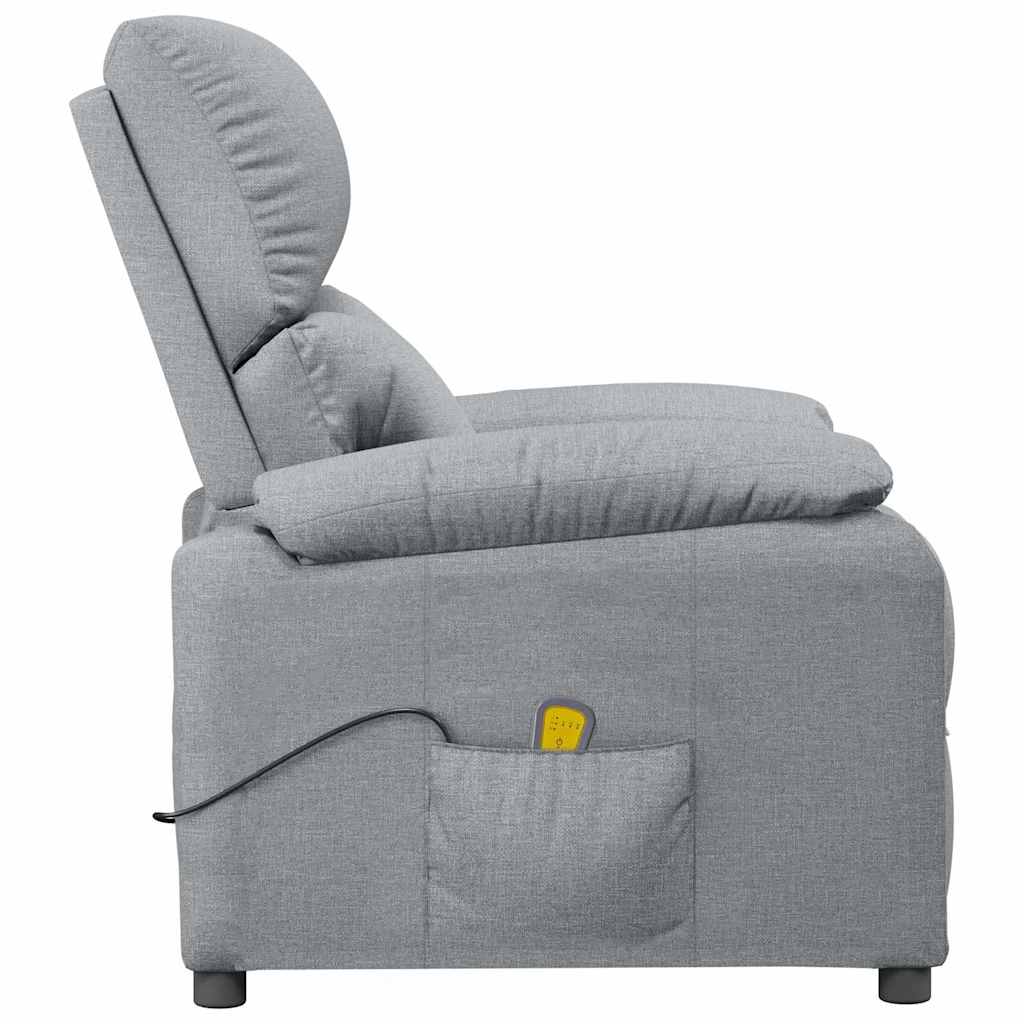 Poltrona de massagens tecido cinzento-claro