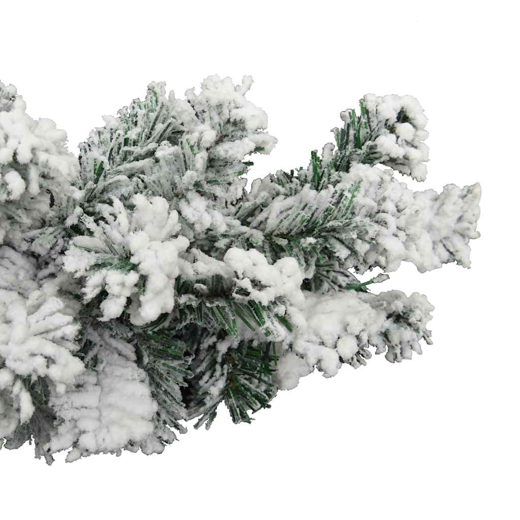 Grinalda de natal com neve 10 m PVC verde