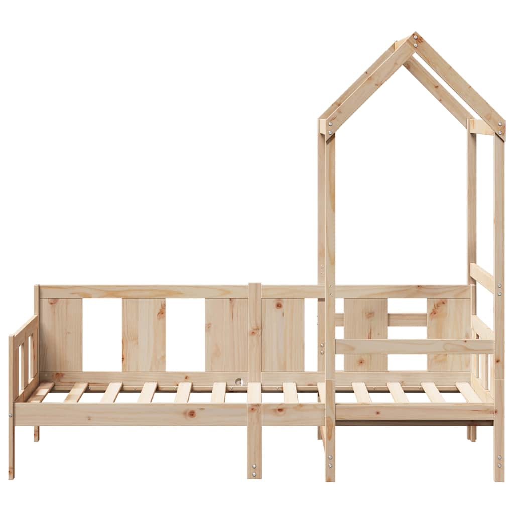 Sofá-cama com telhado 80x200 cm madeira de pinho maciça